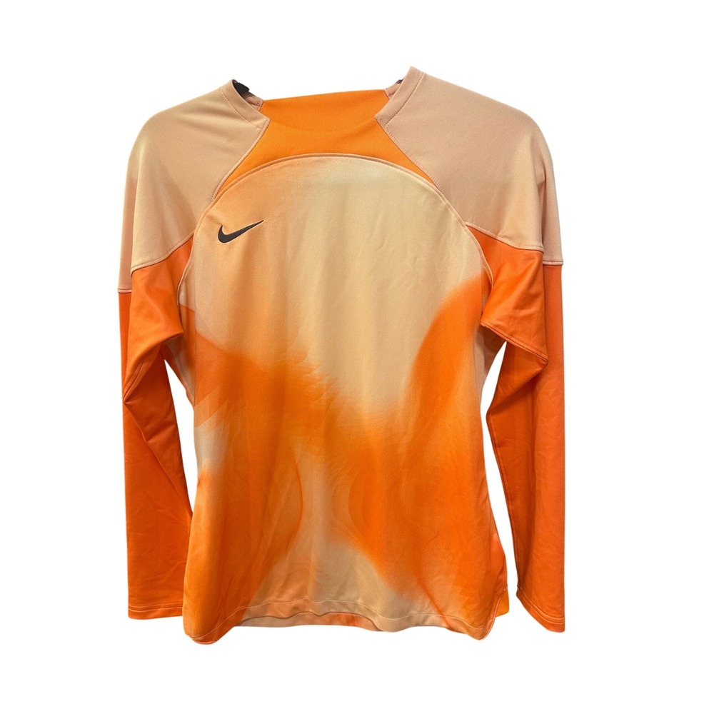 Nike Dri-FIT Soccer Jersey Long Sleeve Orange Peach Graphic DH8226-819 Mens M
